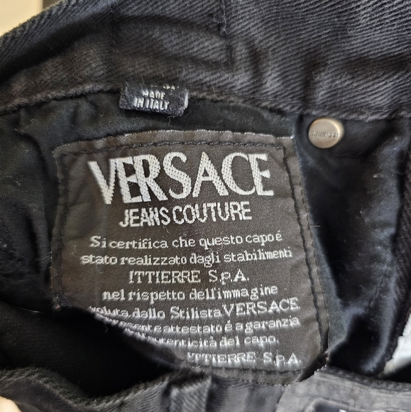 Versace Jeans Couture Vintage Black Straight Leg Jeans - Picture 7 of 9